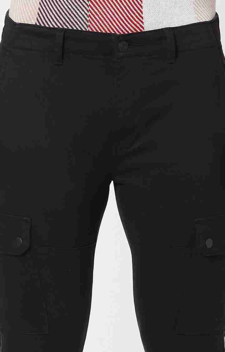 Black Slim Fit Cargos