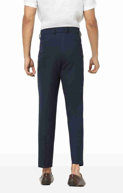 Navy Blue Regular Fit Trousers