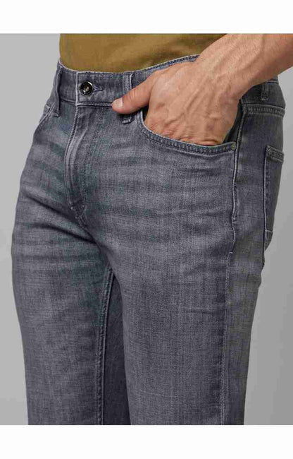 Grey Straight Slim Fit Soft Touch Jeans