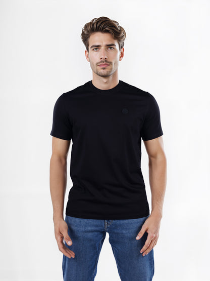 Celio* Chamonix Regular Fit Cotton Black T-Shirt