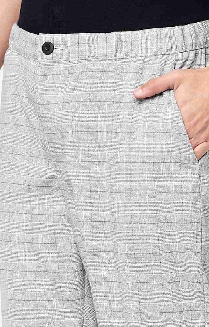 Grey Regular Fit Trousers