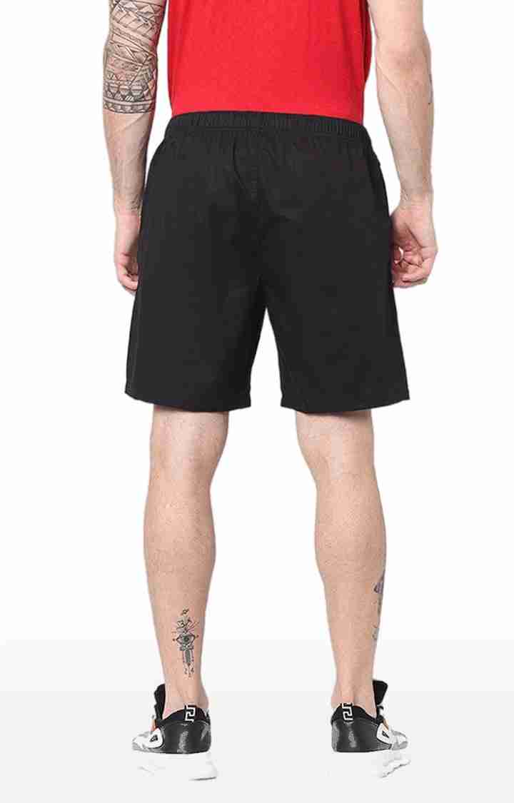 Black Regular Fit Shorts