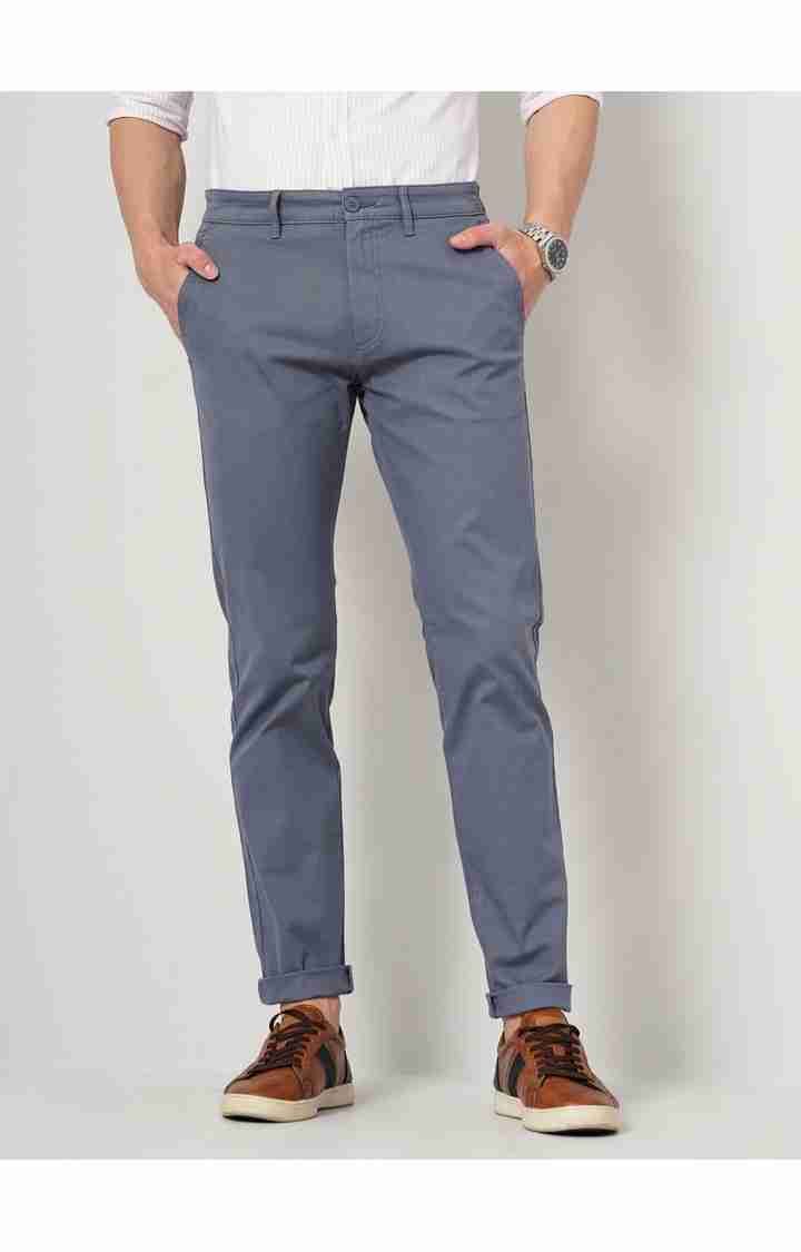 Blue Slim Fit Trousers