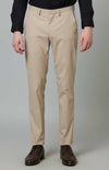 Celio* Workwear Poly-Blend Slim Fit Beige Trouser