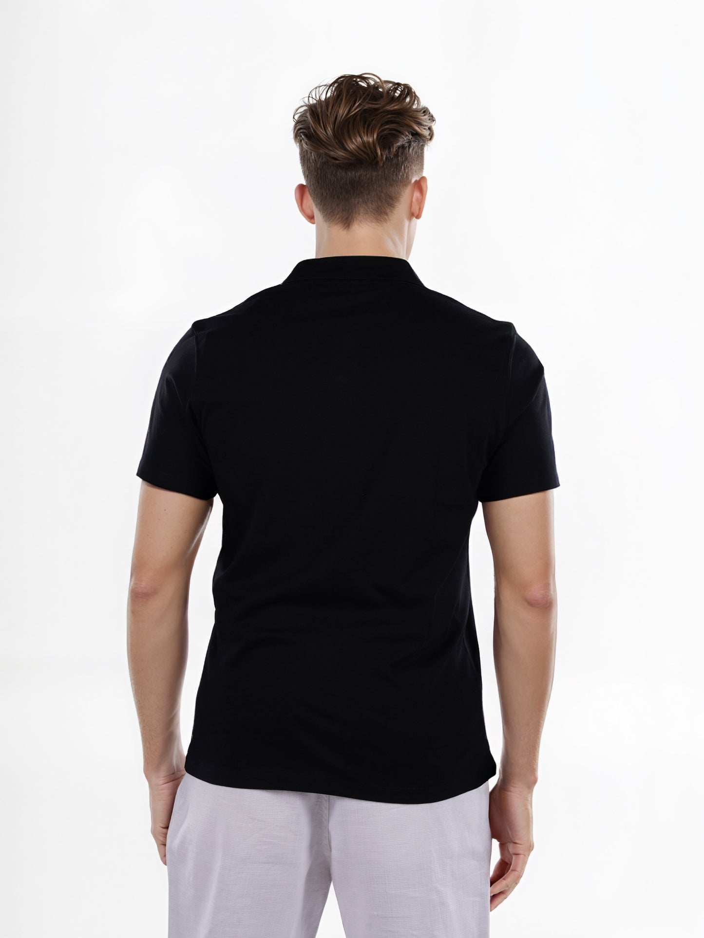Celio* Chamonix Regular Fit Cotton Black T-Shirt