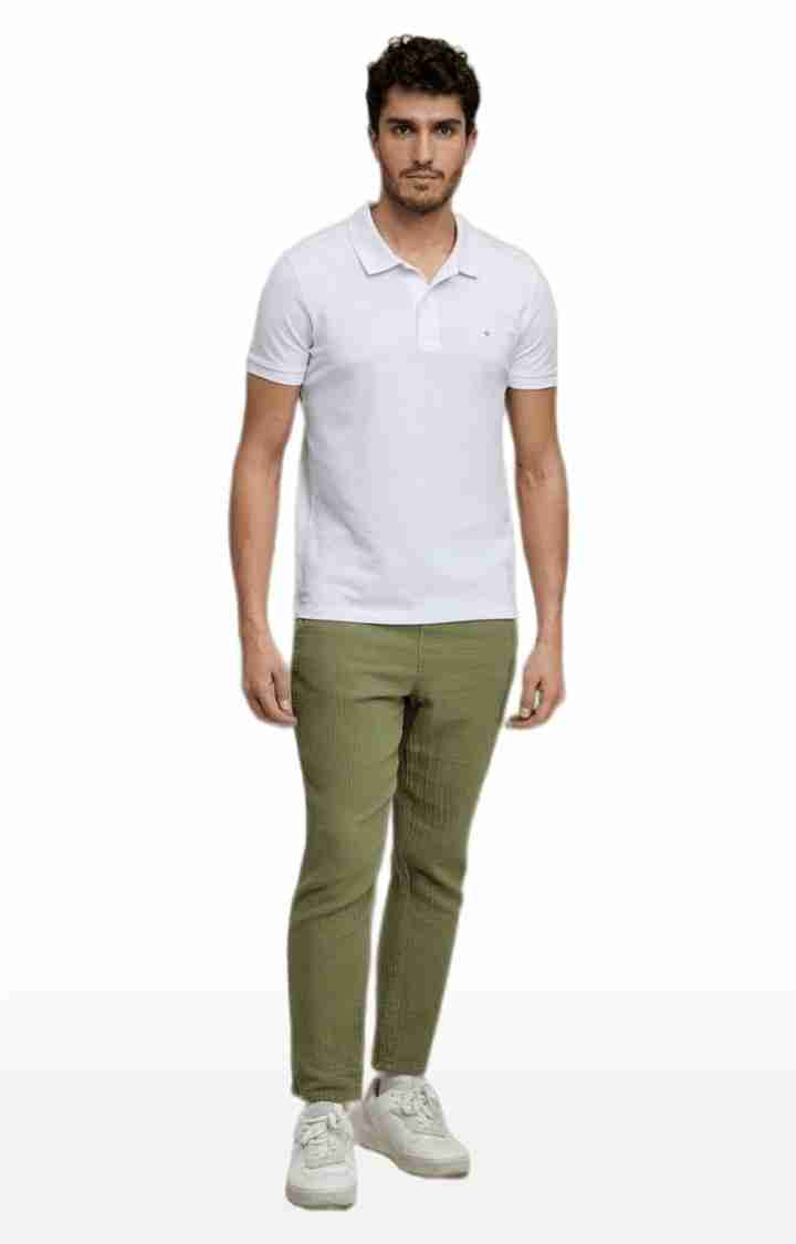 Green Skinny Fit Trousers