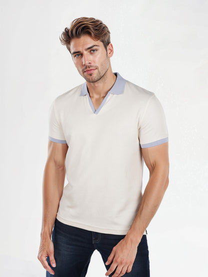Celio* Solid Regular Fit Cotton Off White T-Shirt