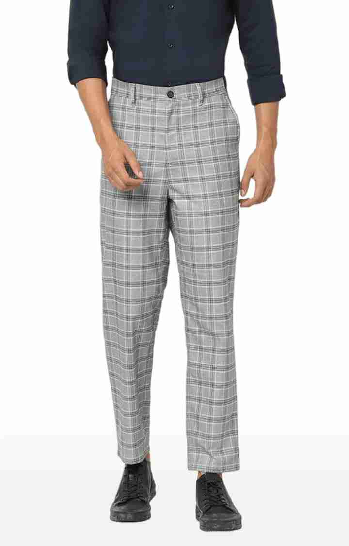 Grey Regular Fit Trousers