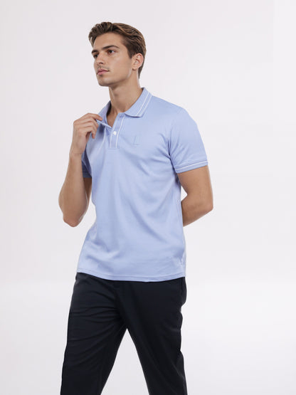 Celio* Men Lavender Solid Regular Fit Cotton T-Shirt