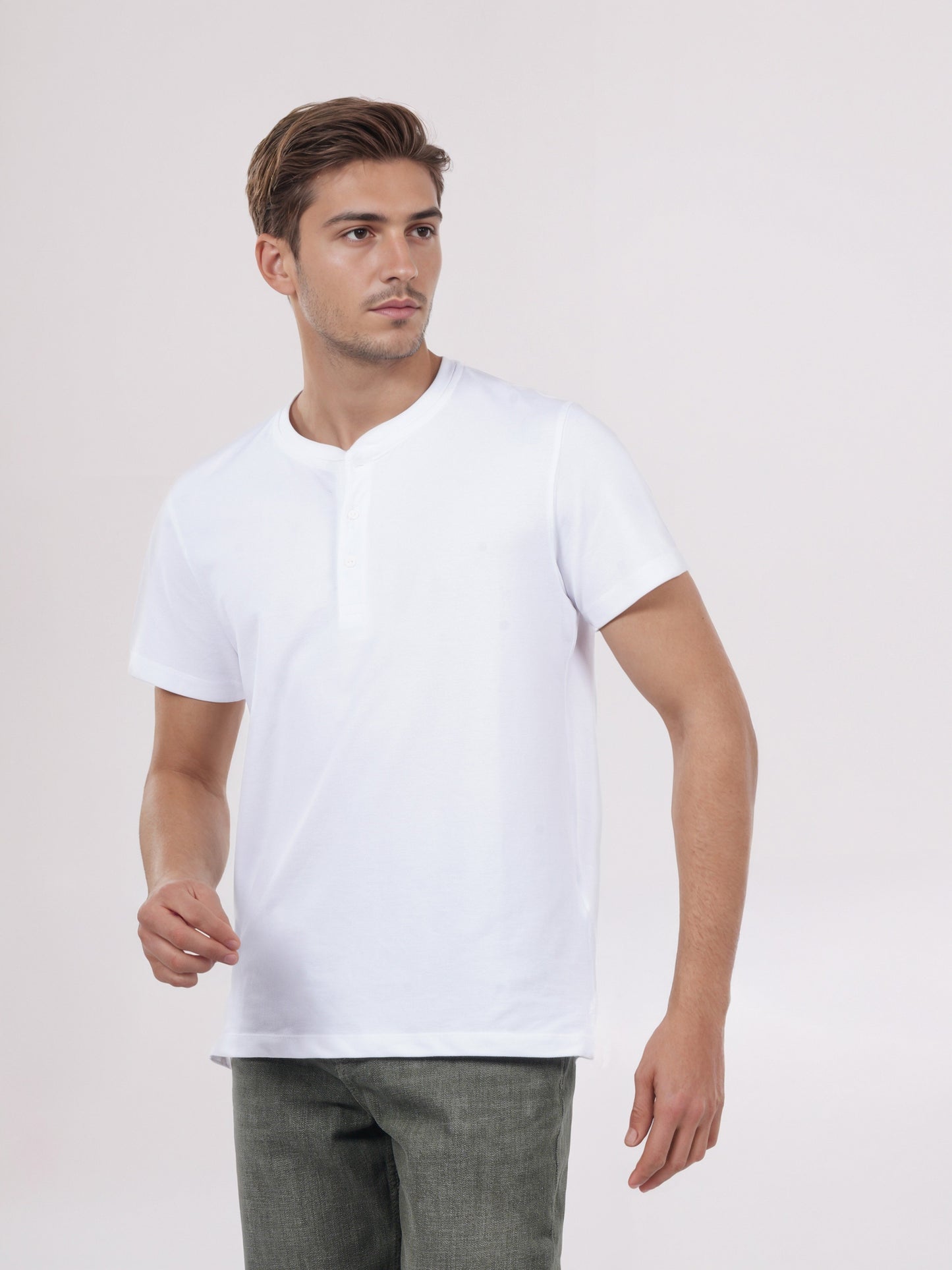 Celio* Solid Regular Fit Cotton White Men T-Shirt