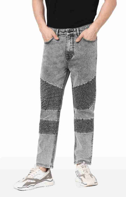 Grey Skinny Fit Denim Joggers