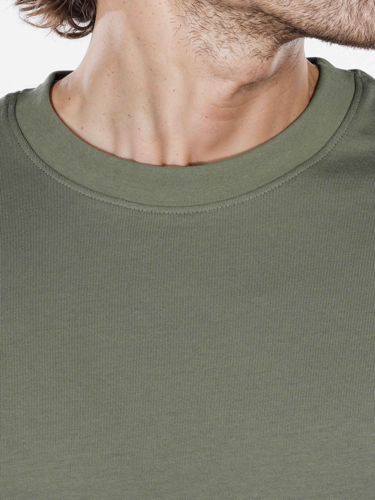 Celio* Solid Regular Fit Poly-Cotton Green T-Shirt