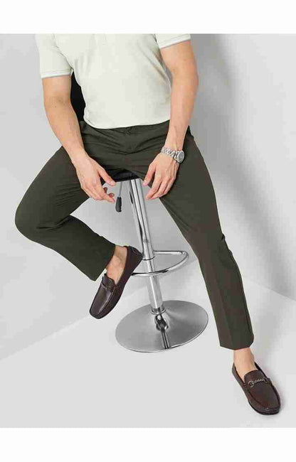 Khaki Regular Fit Trousers