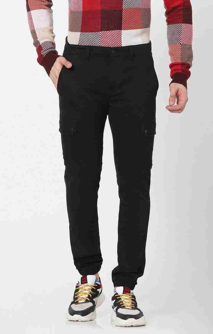 Black Slim Fit Cargos