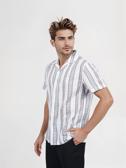 Celio* Men Grey Printed Regular Fit Cotton Shirt