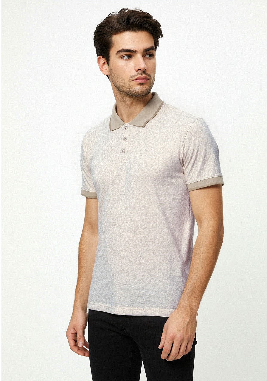 Celio* Men Beige Solid Regular Fit Cotton T-shirt