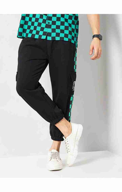 Demon Slayer - Black Printed Regular Fit Trackpant