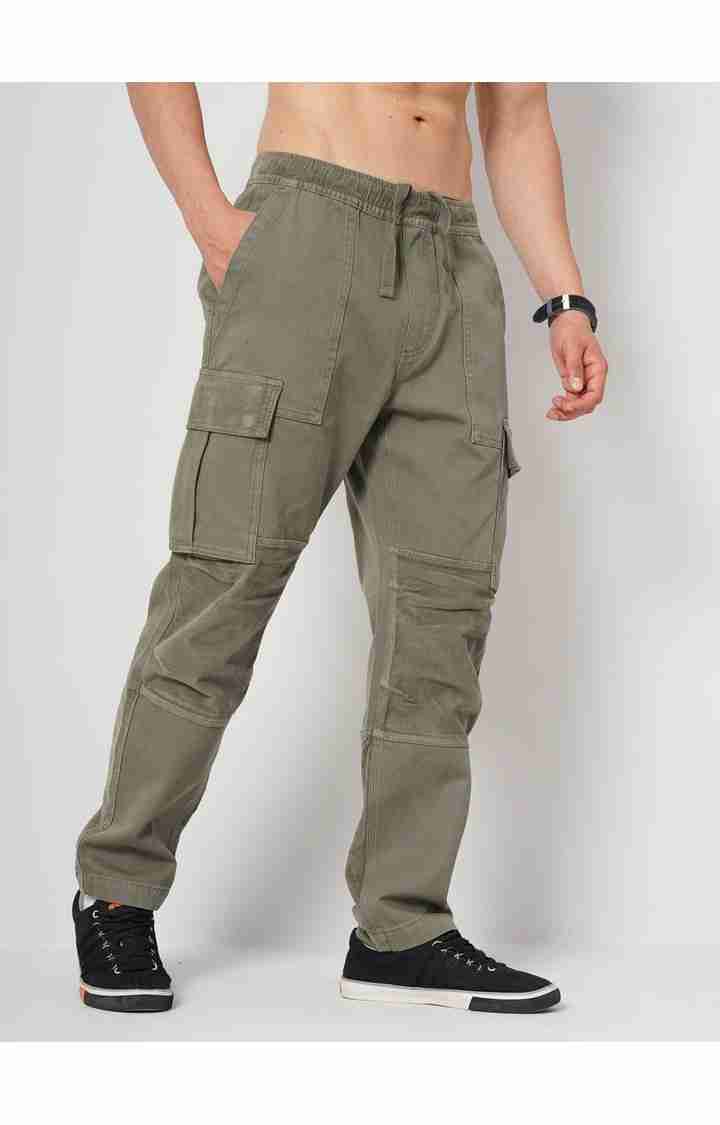 Khaki Regular Fit Cargos