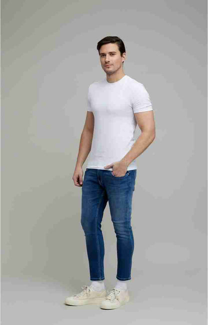 Blue Skinny Ankle Length Jeans