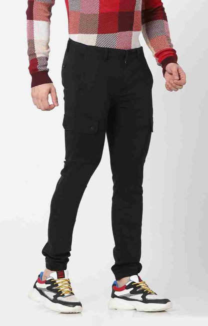 Black Slim Fit Cargos