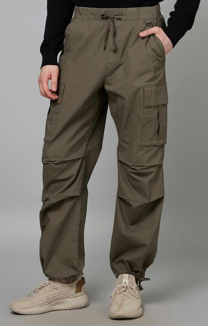 Olive Slim Fit Cargos