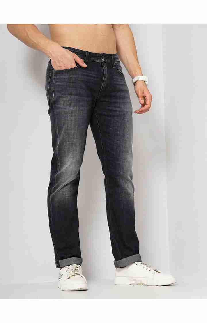 Black Straight Slim Fit Soft Touch Jeans