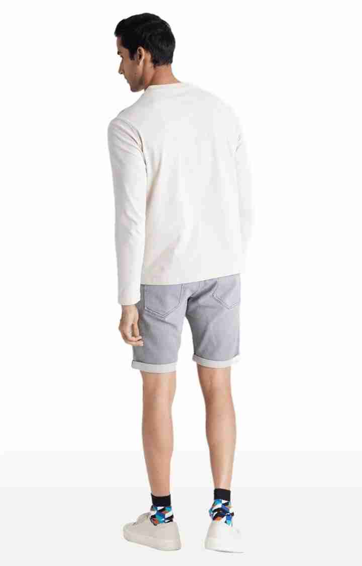 Grey Regular Fit Shorts