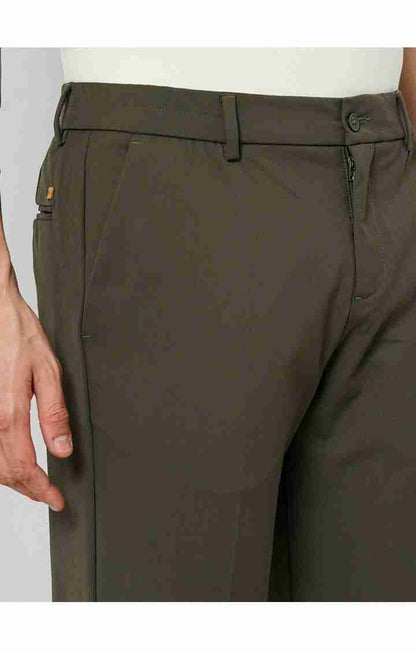 Khaki Regular Fit Trousers