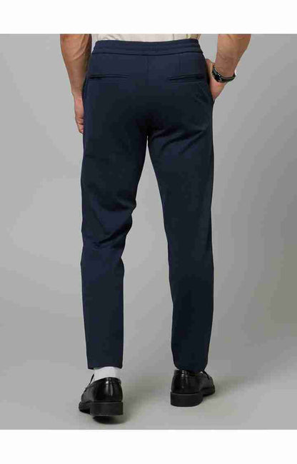 Navy Blue Slim Fit Trousers