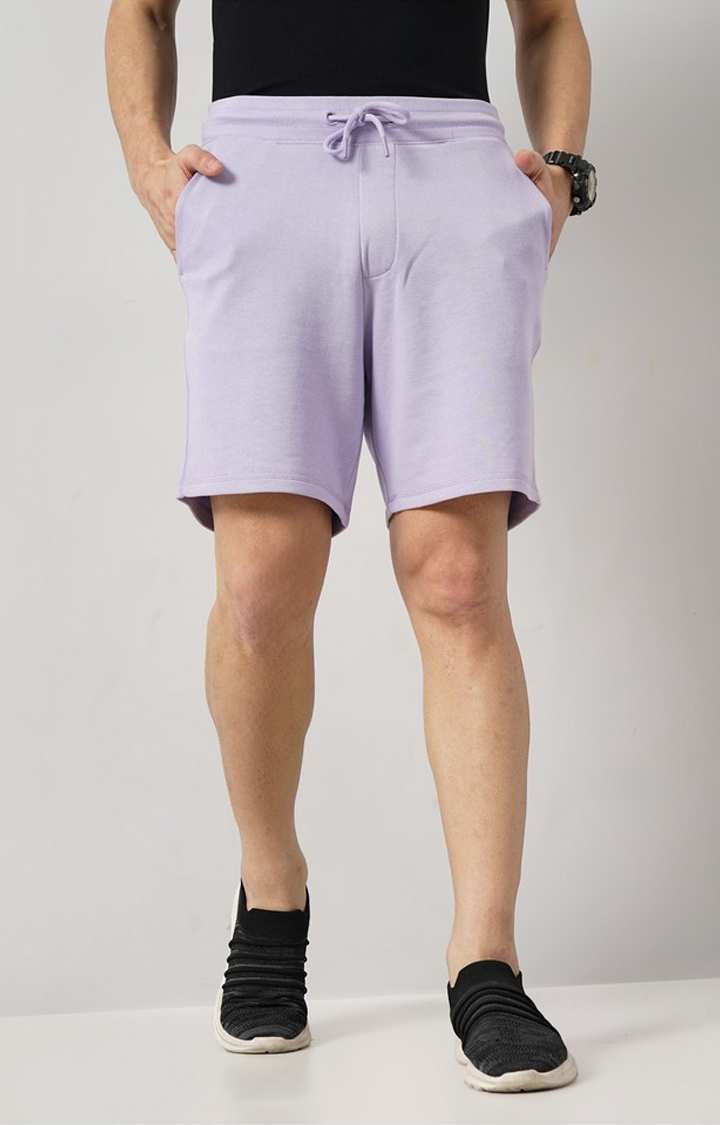 Purple Regular Fit Shorts