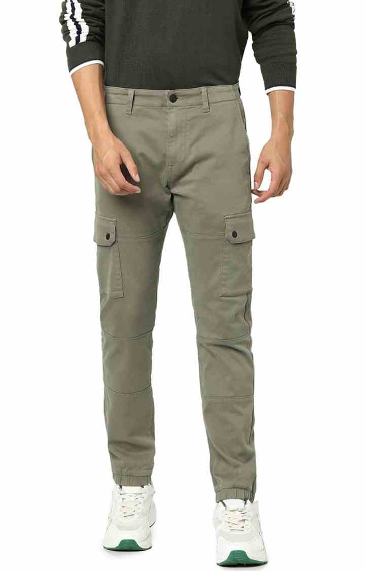 Green Slim Fit Trousers