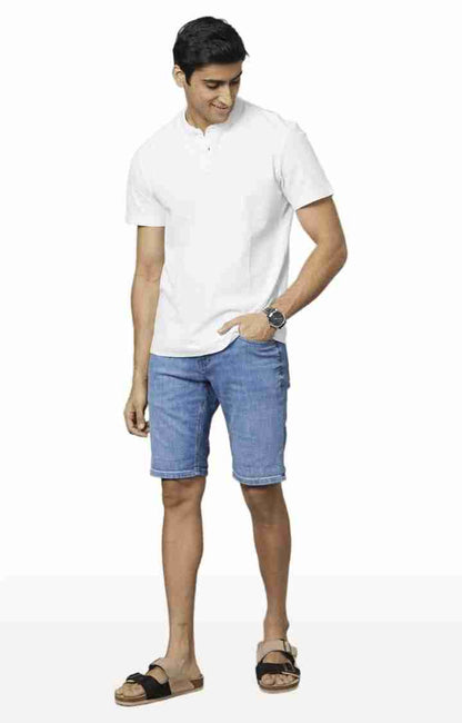 Blue Regular Fit Shorts