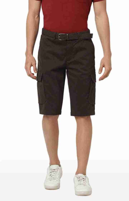 Brown Regular Fit Shorts