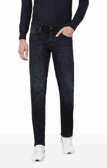 Navy Blue Straight Fit Jeans