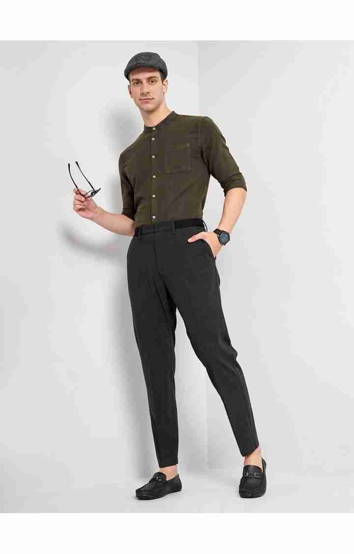 Grey Slim Fit Trousers