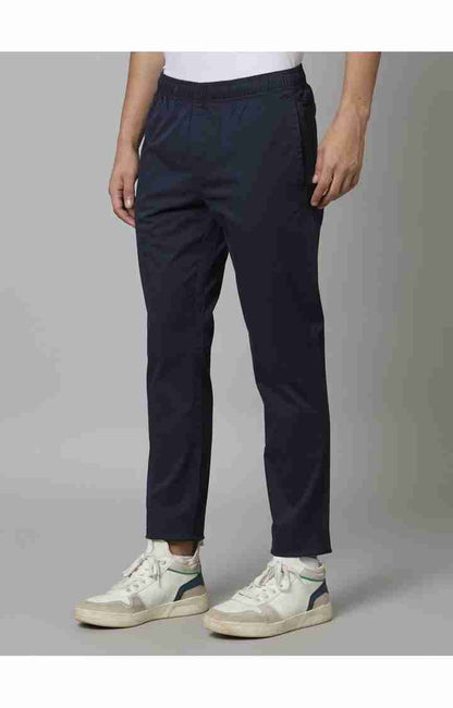 Navy Blue Slim Fit Trousers