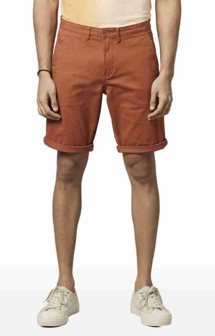 Rust Regular Fit Shorts