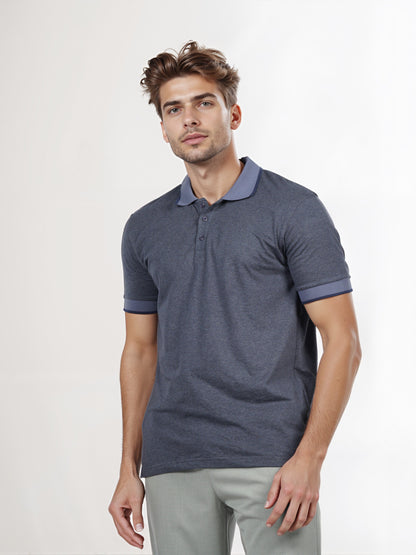 Celio* Men Blue Solid Regular Fit Cotton T-shirt