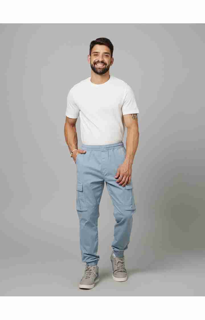 Blue Regular Fit Cargos