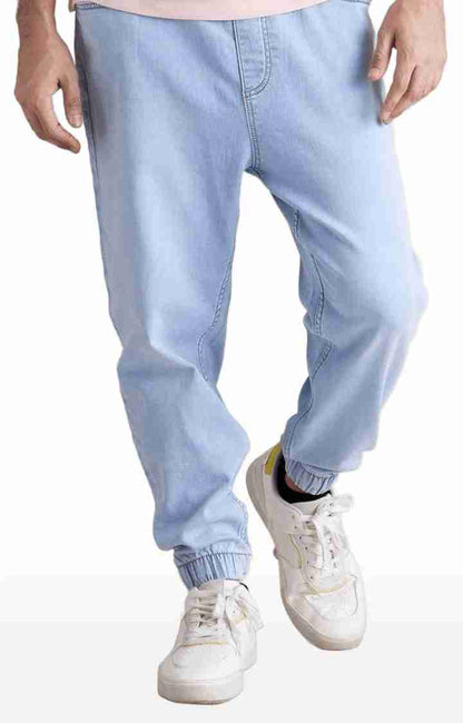 Blue Skinny Fit Denim Joggers