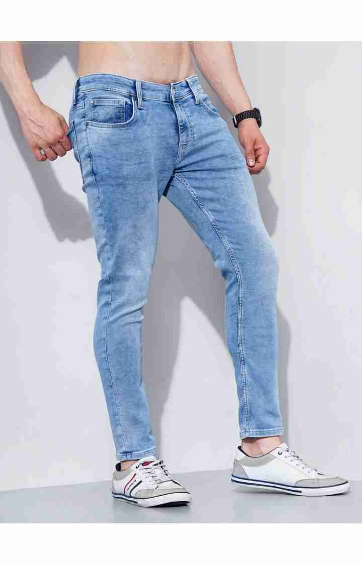 Blue Skinny Ankle Length Jeans