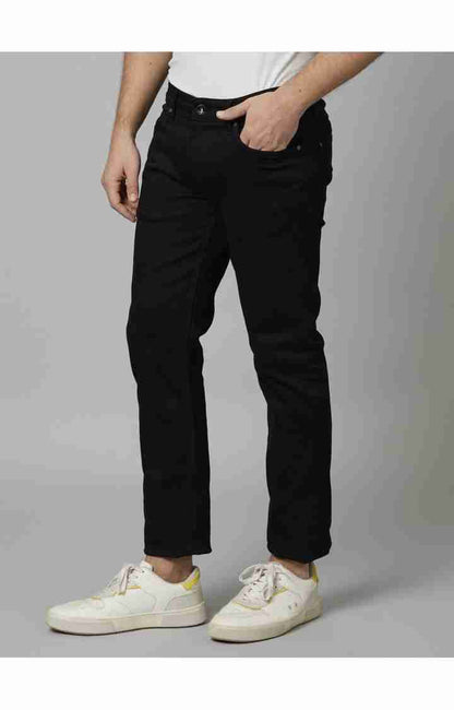 Black Straight Slim Fit Jeans