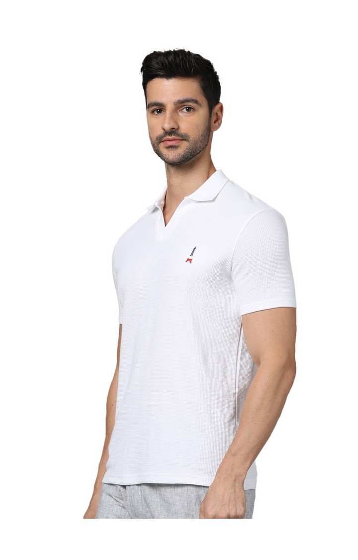 Celio* Solid Regular Fit Cotton White T-Shirt
