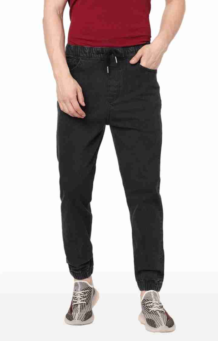 Black Skinny Fit Denim Joggers