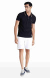 Celio* Cotton-Blend Regular Fit White Shorts