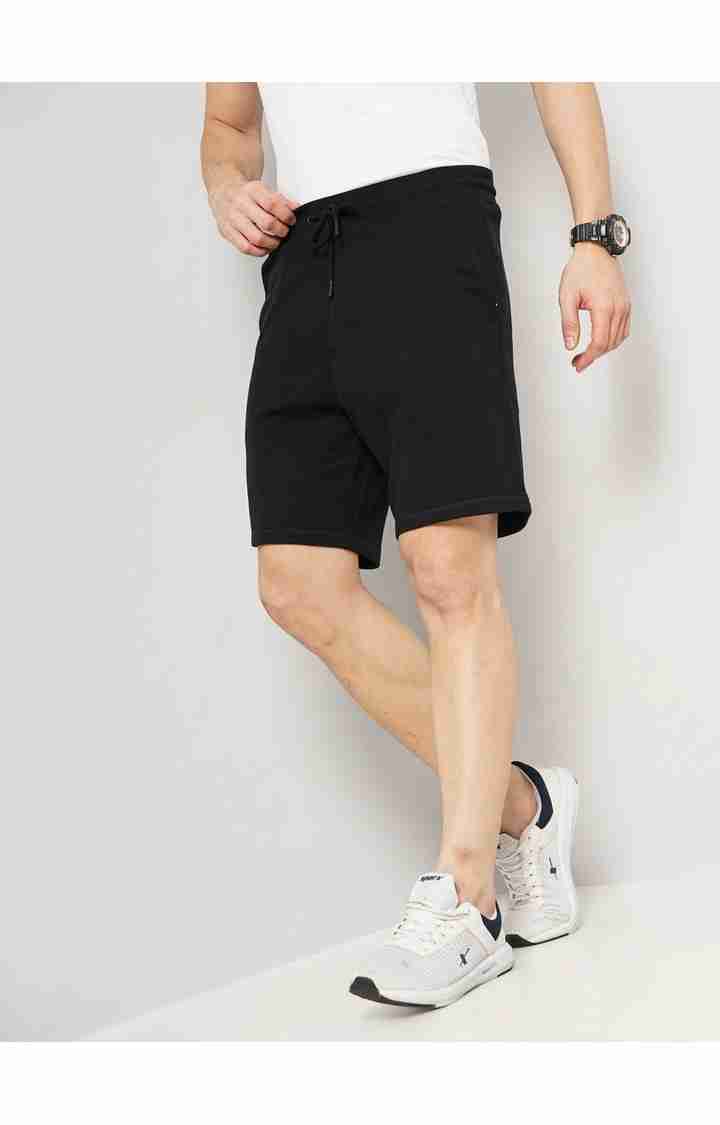 Black Regular Fit Shorts