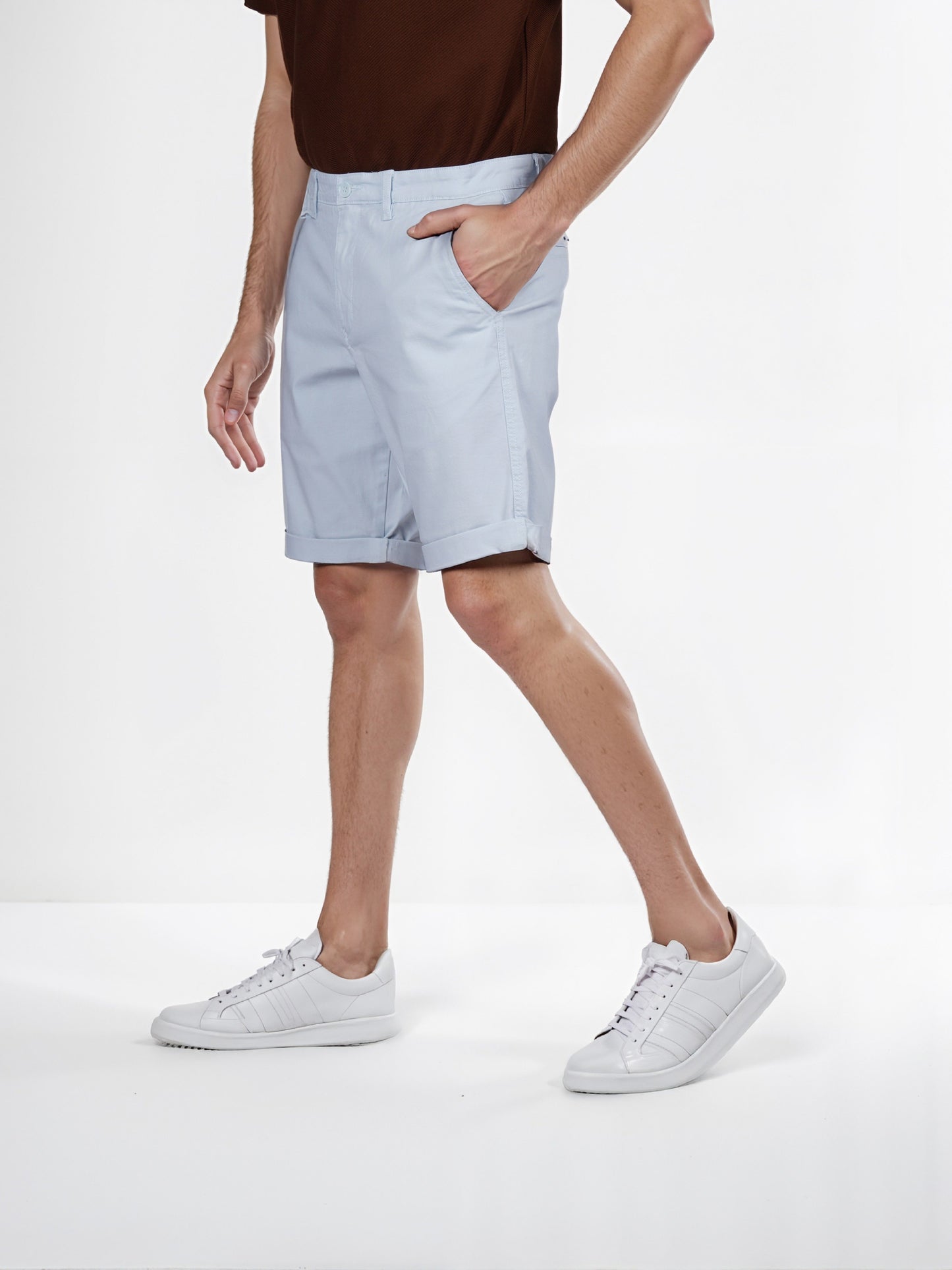 Celio* Cotton Regular Fit Blue Bermuda