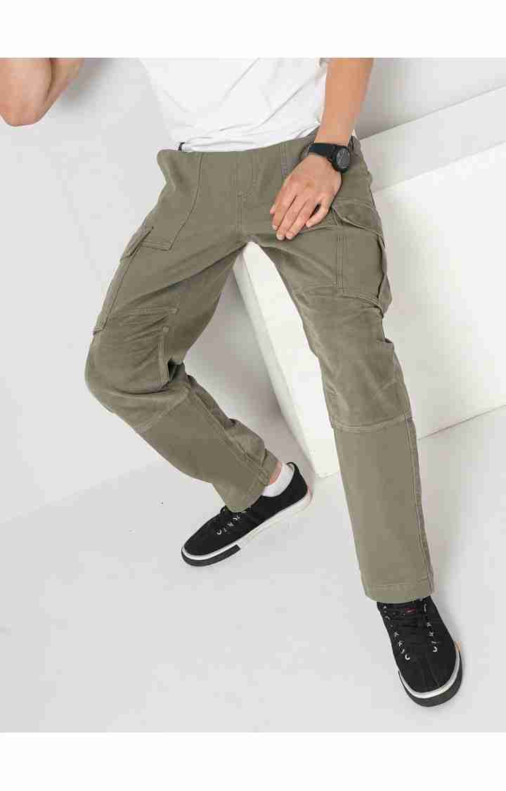 Khaki Regular Fit Cargos