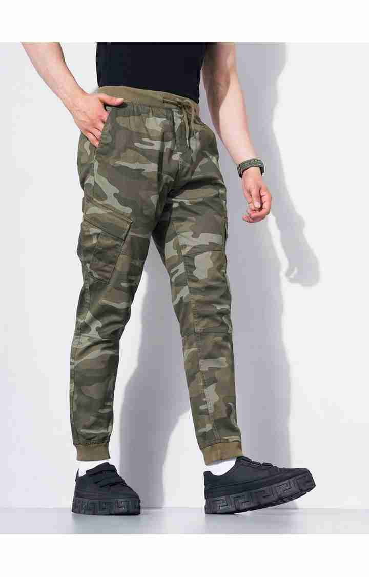 Green Regular Fit Cargos