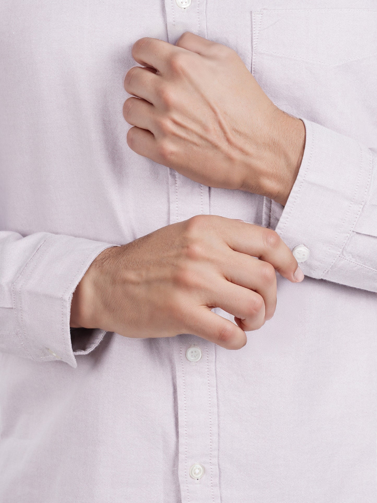 Celio* Solid Regular Fit Cotton Purple Shirt